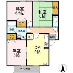 3DK 間取り図