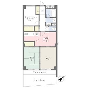 2DK 間取り図