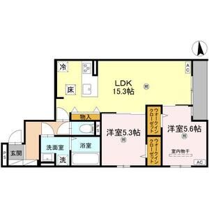 2LDK 間取り図