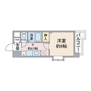1K 間取り図