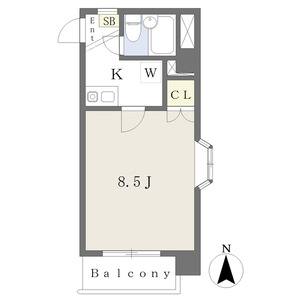 1K 間取り図