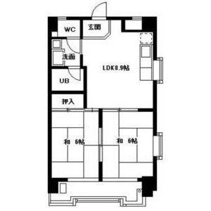 2DK 間取り図