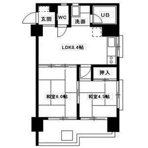 2LDK 間取り図