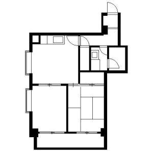 2DK 間取り図