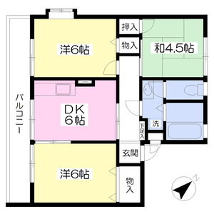3DK 間取り図