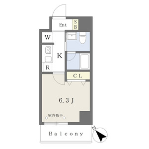 1K 間取り図