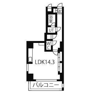 ワンルーム 間取り図