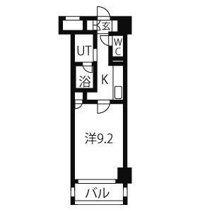 1K 間取り図