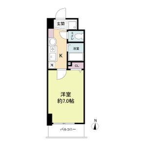 1K 間取り図