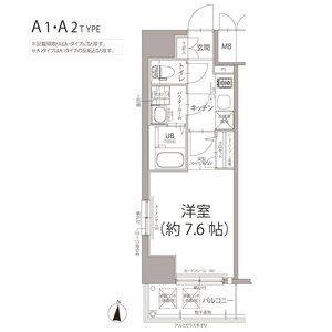 1K 間取り図