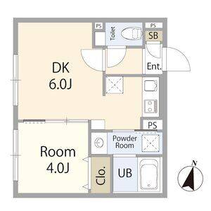 1DK 間取り図