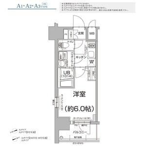 1K 間取り図
