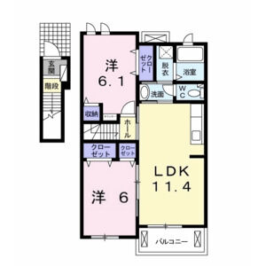 2LDK 間取り図