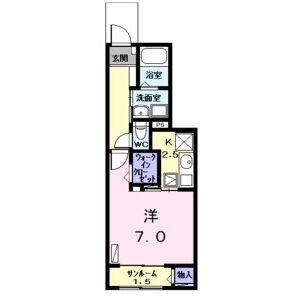 1K 間取り図