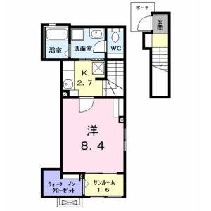 1K 間取り図