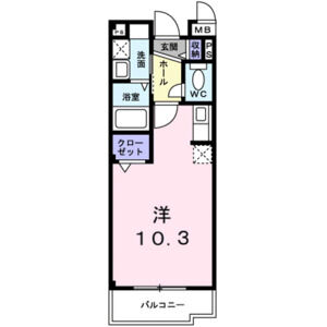 1K 間取り図