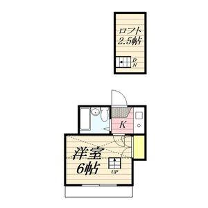 1K 間取り図
