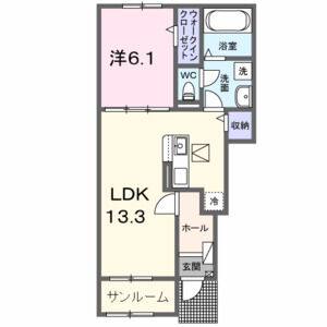 1LDK 間取り図