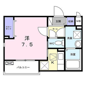 1K 間取り図