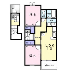 2LDK 間取り図
