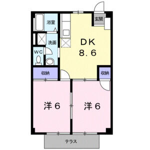 2DK 間取り図