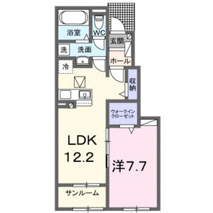1LDK 間取り図