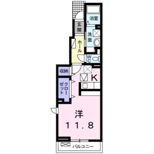 1K 間取り図