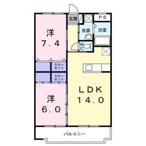 2LDK 間取り図