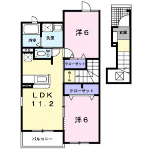 2LDK 間取り図