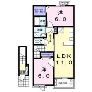 2LDK 間取り図