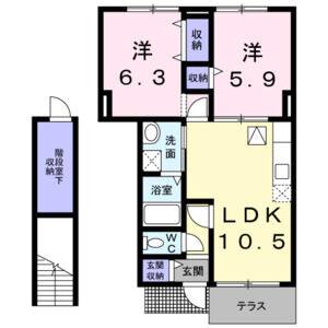 2LDK 間取り図