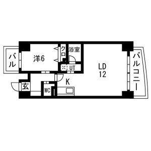 1LDK 間取り図