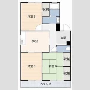 3DK 間取り図