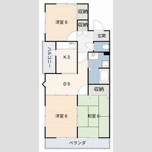 3DK 間取り図