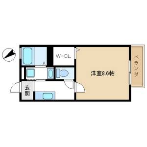 1K 間取り図