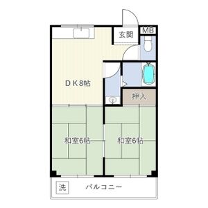 2DK 間取り図