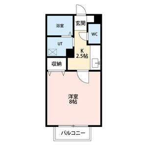 1K 間取り図