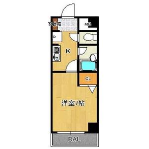 1K 間取り図