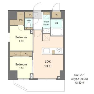 2LDK 間取り図