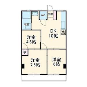 3DK 間取り図