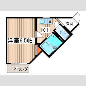 1K 間取り図