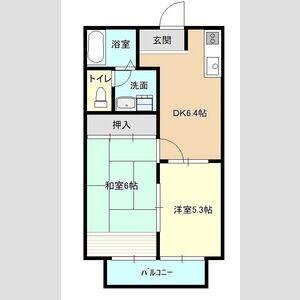 2DK 間取り図