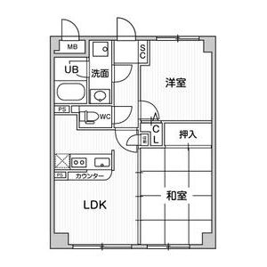 2LDK 間取り図