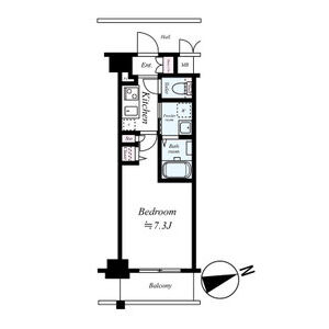 1K 間取り図