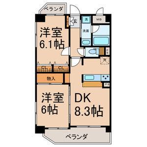 2DK 間取り図