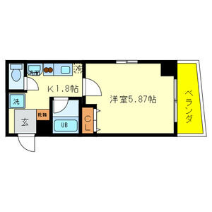 1K 間取り図