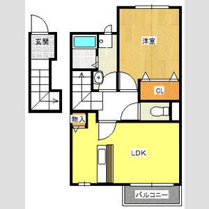 1LDK 間取り図