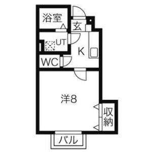 1K 間取り図