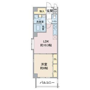 1LDK 間取り図