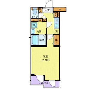 1K 間取り図